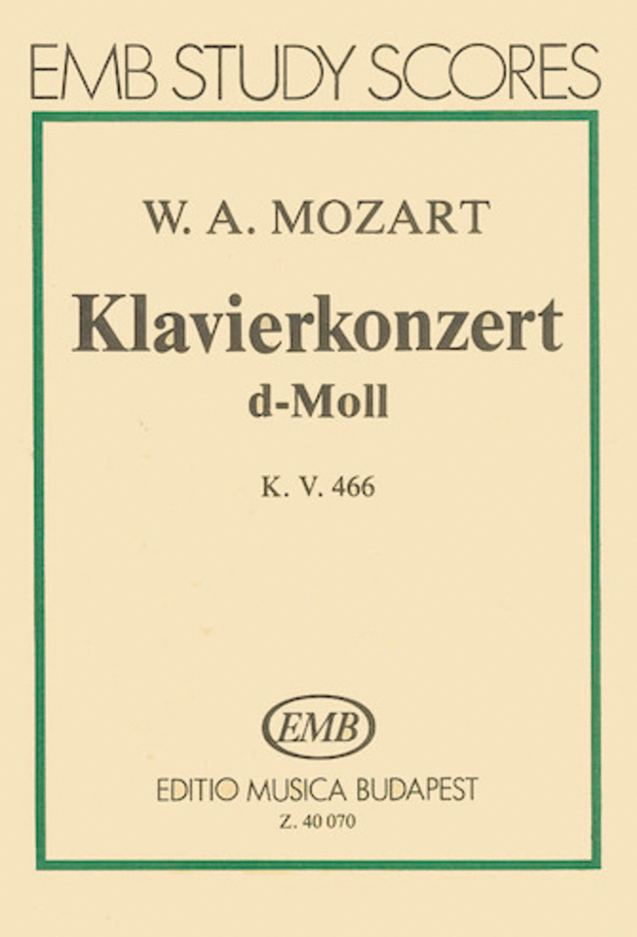 Concerto for Piano and Orchestra in D Minor, K. 466