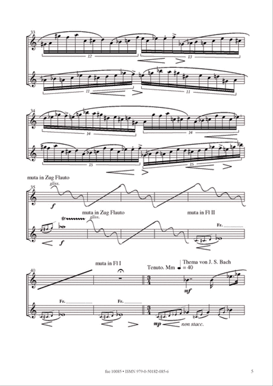 Ein Edelstein in einer einfachen Einfassung (op. 66) Flute scores gallery preview page 2