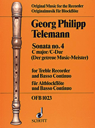 Book cover for Sonata No. 4 C major