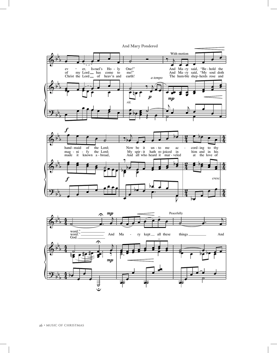 And Mary Pondered Piano, Vocal - Digital Sheet Music page 2
