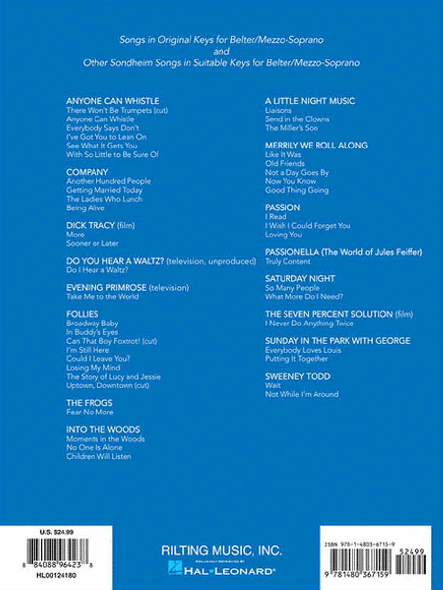 Sondheim for Singers Mezzo-Soprano Voice scores gallery preview page 2