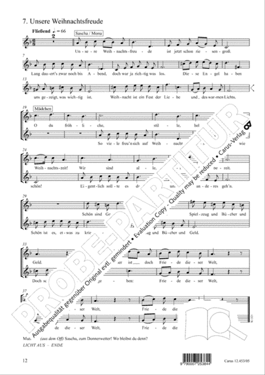 Die Weihnachtskiste. Ein Musical zur Weihnachtszeit Children's Choir scores gallery preview page 13