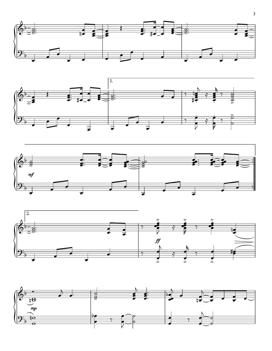 Come As You Are [Jazz version] Piano Solo scores gallery preview page 3
