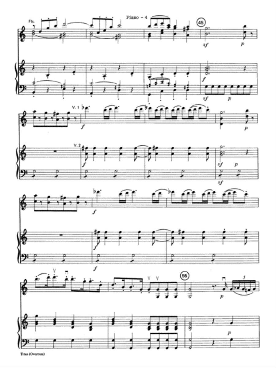 Titus Overture: Piano Accompaniment Full Orchestra scores gallery preview page 4