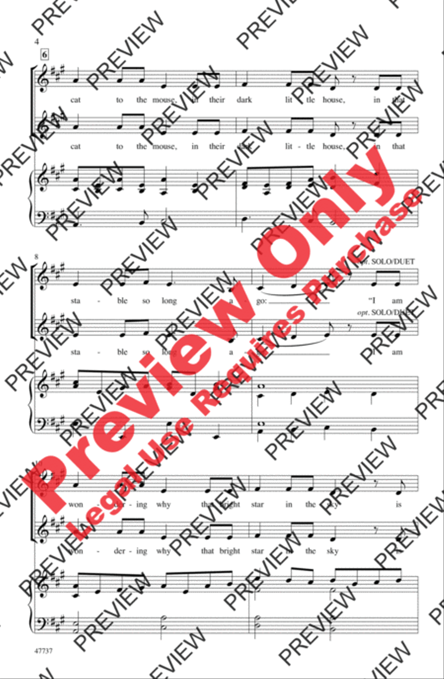 The Cat and the Mouse Carol 2-Part scores gallery preview page 3