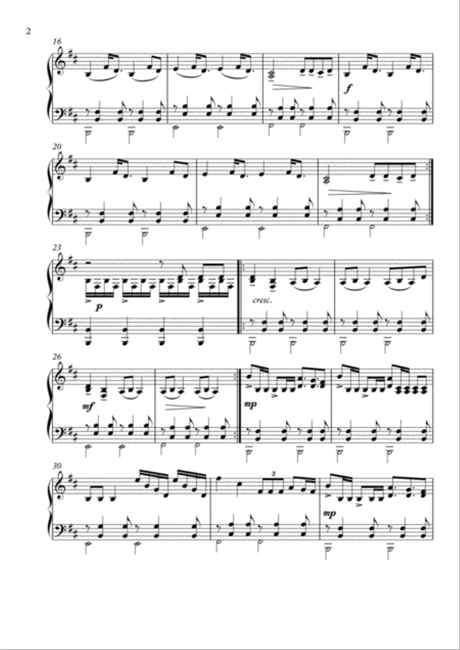 Mr Saxobeat Piano Solo scores gallery preview page 2