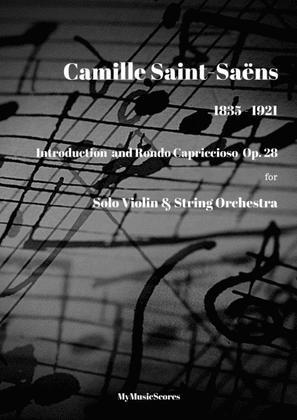 Book cover for Saint-Saëns Introduction And Rondo Capriccioso Op. 24 for Violin and String Orchestra