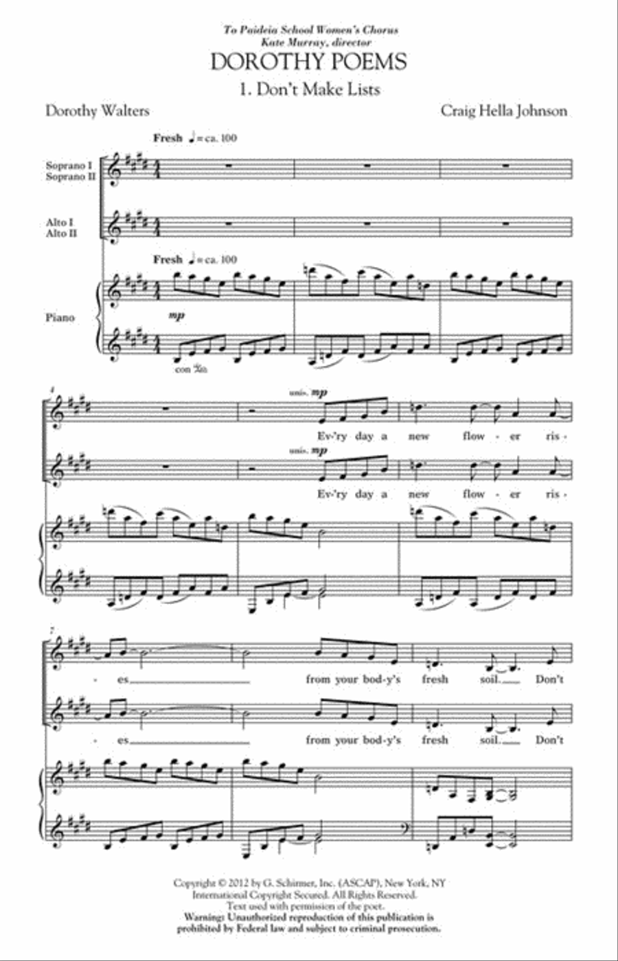 Dorothy Poems SSAA scores gallery preview page 2