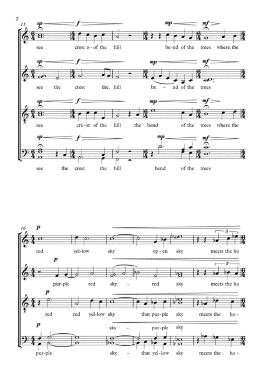 Ode to the Night Sky 4-Part scores gallery preview page 2
