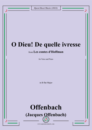 Offenbach-O Dieu!De quelle ivresse,in B flat Major,for Voice and Piano