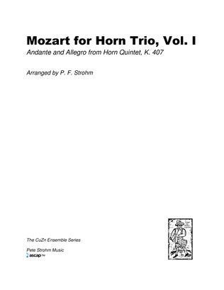 Book cover for Mozart for Horn Trio, Vol. I