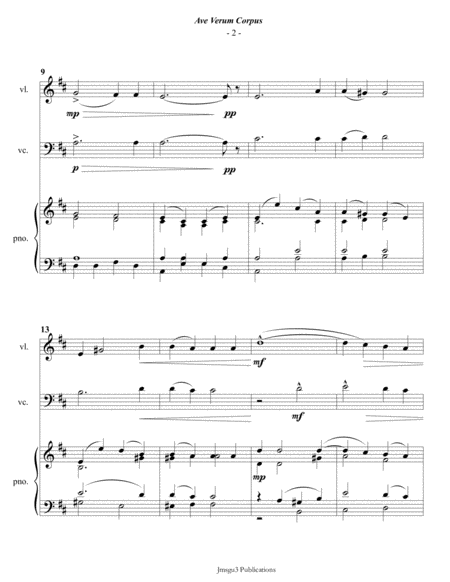 Mozart: Ave Verum Corpus for Piano Trio image number null