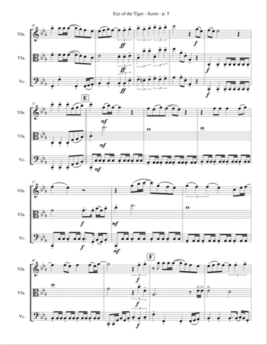 Eye Of The Tiger Bassoon scores gallery preview page 5