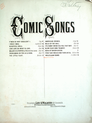 Comic Songs. Hallelujah Band