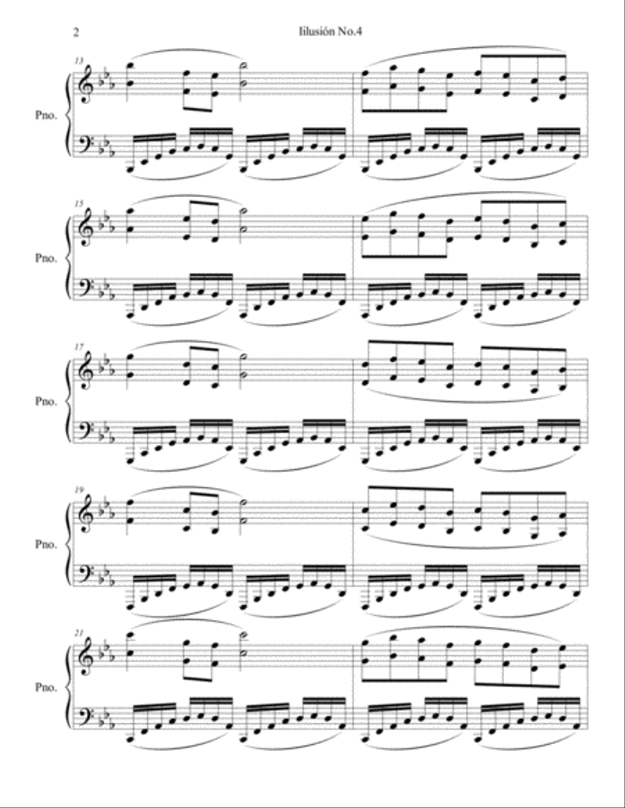 piano ilusion no.4 Piano Solo scores gallery preview page 2