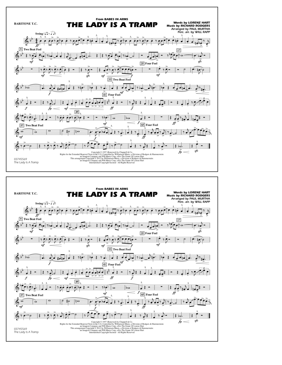 The Lady Is A Tramp - Baritone T.C.