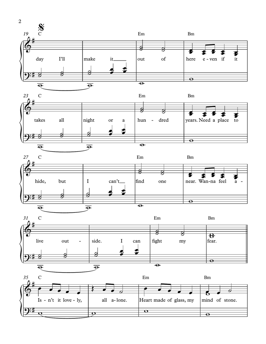 Lovely Piano, Vocal scores gallery preview page 2