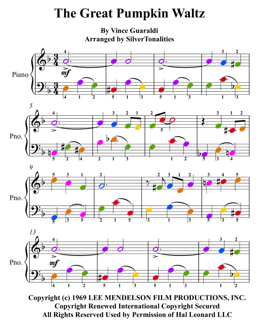 The Great Pumpkin Waltz The Great Pumpkin Waltz Piano Method scores gallery preview page 1