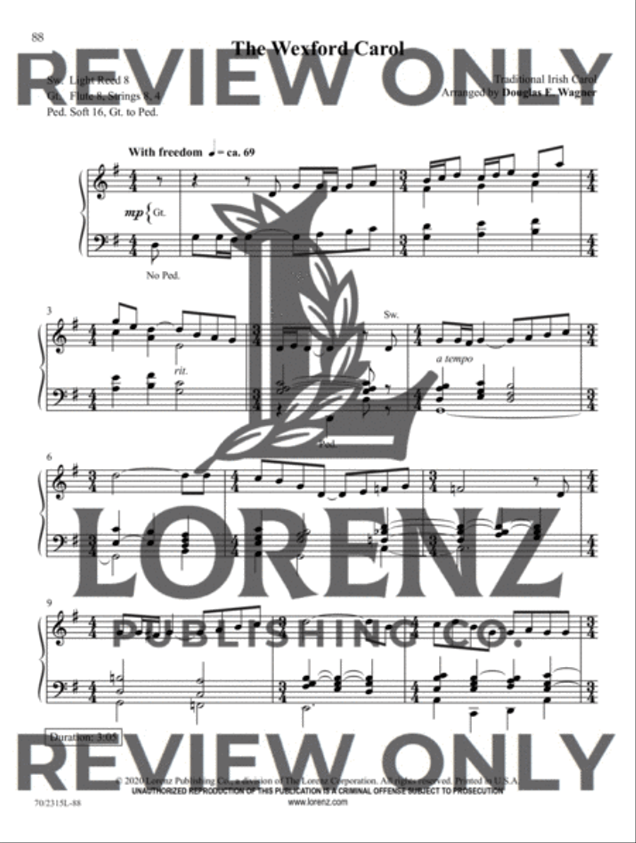 Pick Up and Play for Fall and Winter Organ Solo scores gallery preview page 18