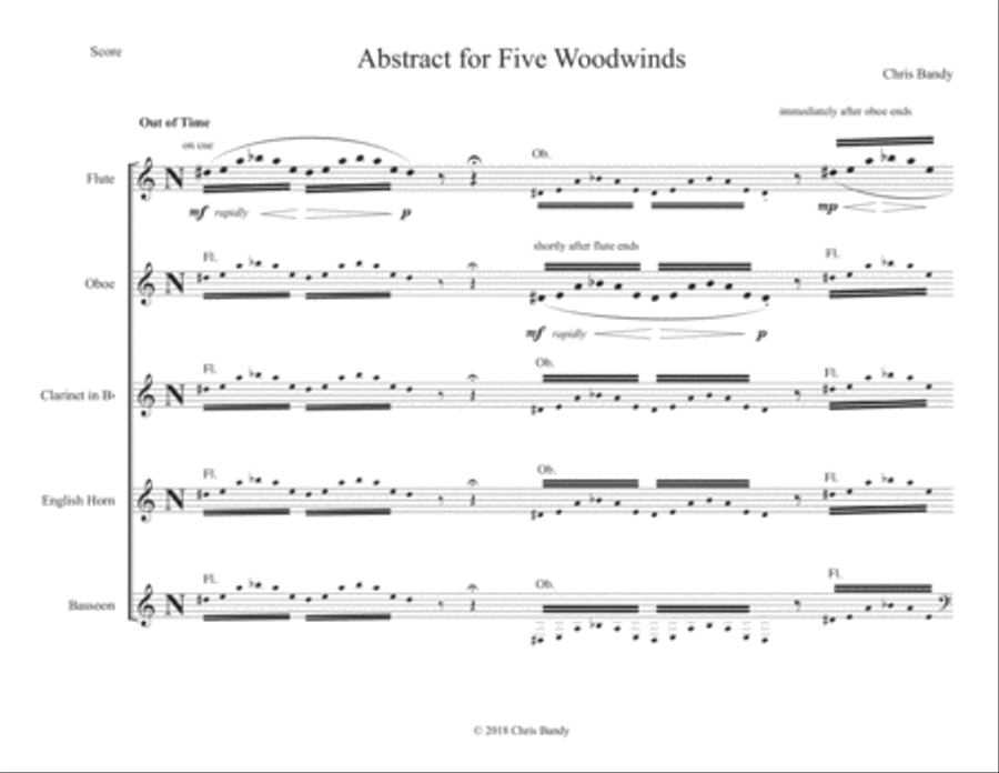 Abstract Woodwind Quintet scores gallery preview page 1