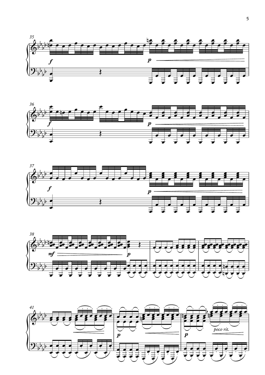 'Winter' (Complete) from The Four Seasons by Vivaldi for Piano Solo Piano Solo scores gallery preview page 6