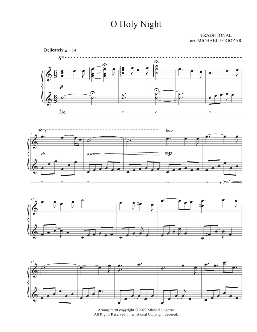 O Holy Night O Holy Night Piano Solo scores gallery preview page 1