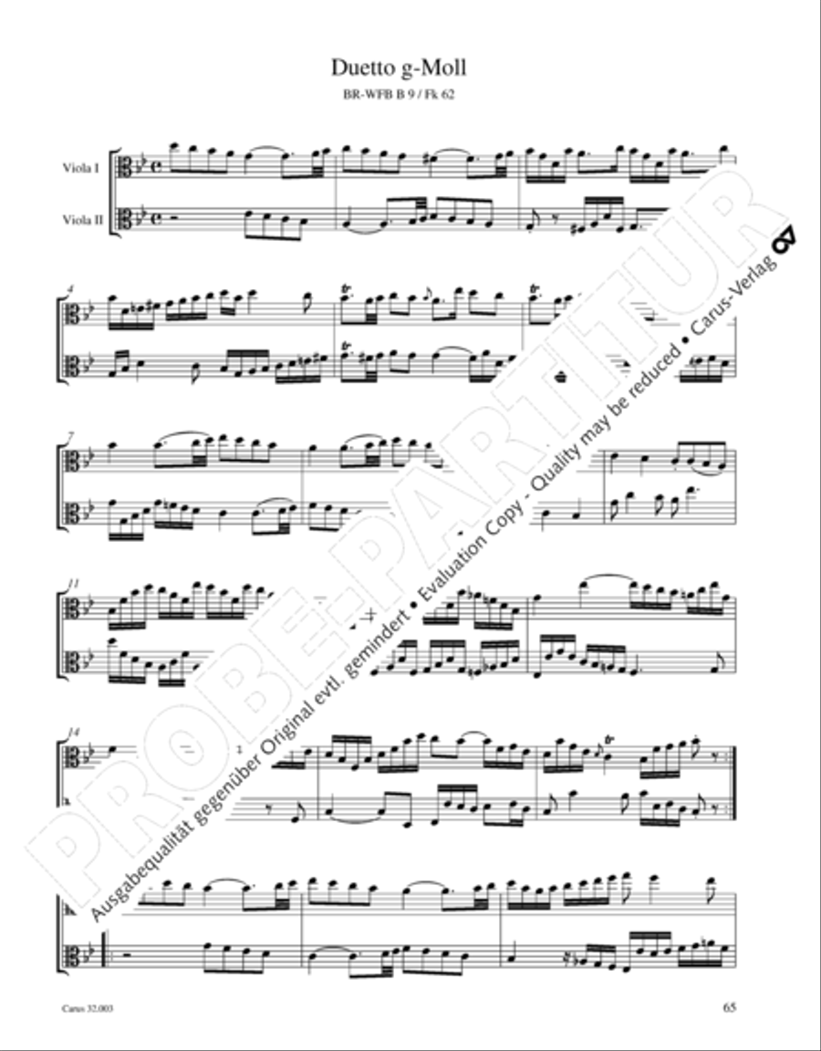 Gesamtausgabe Band 3 (Kammermusik: Duette, Solo- und Triosonaten) Score scores gallery preview page 86