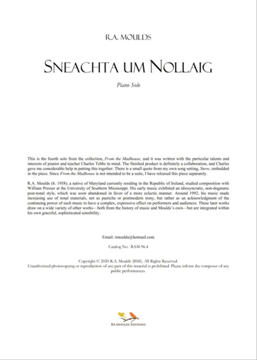 Sneachta um Nollaig (from From the Madhouse, Op. 96, 2020) Piano Solo scores gallery preview page 4