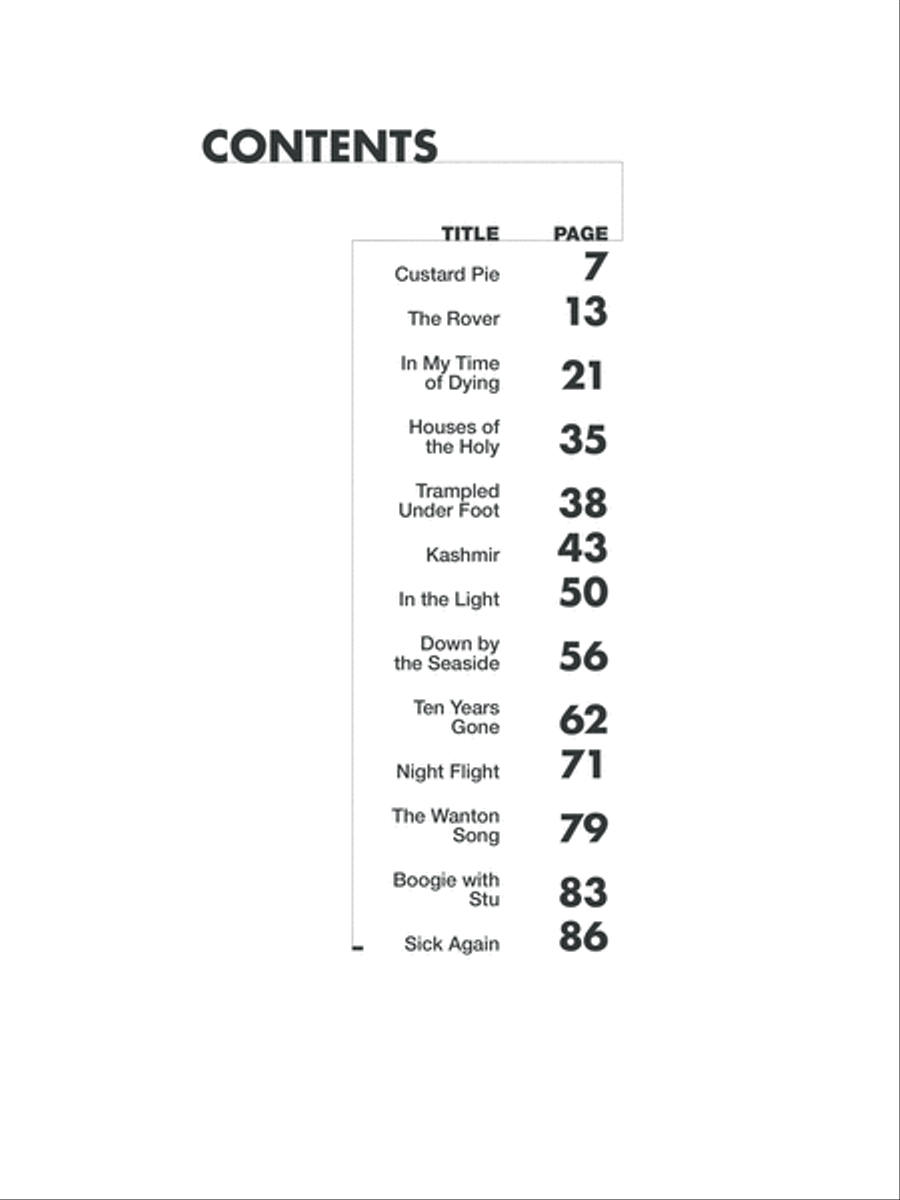 Led Zeppelin -- Physical Graffiti Platinum Bass Guitar Bass Guitar Tablature scores gallery preview page 3