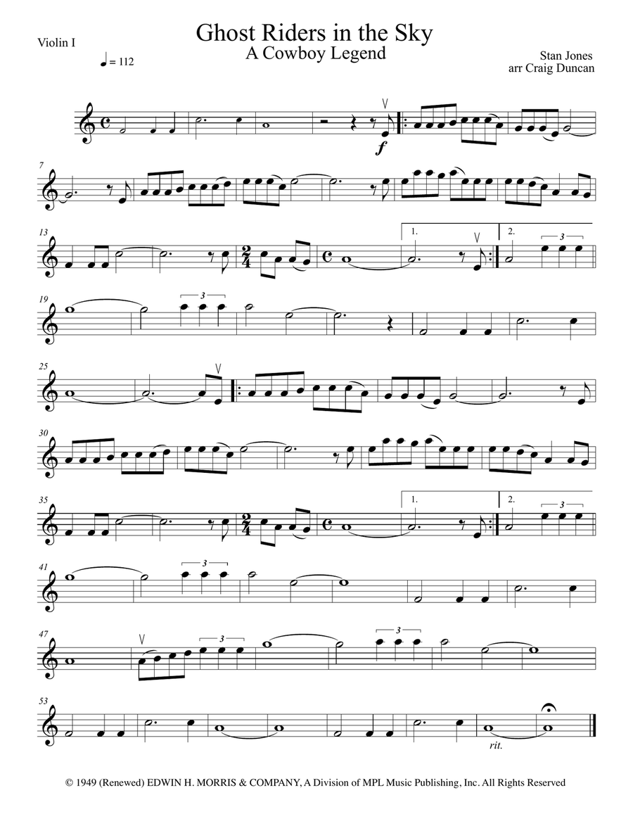 (ghost) Riders In The Sky (a Cowboy Legend) Chamber Orchestra scores gallery preview page 2