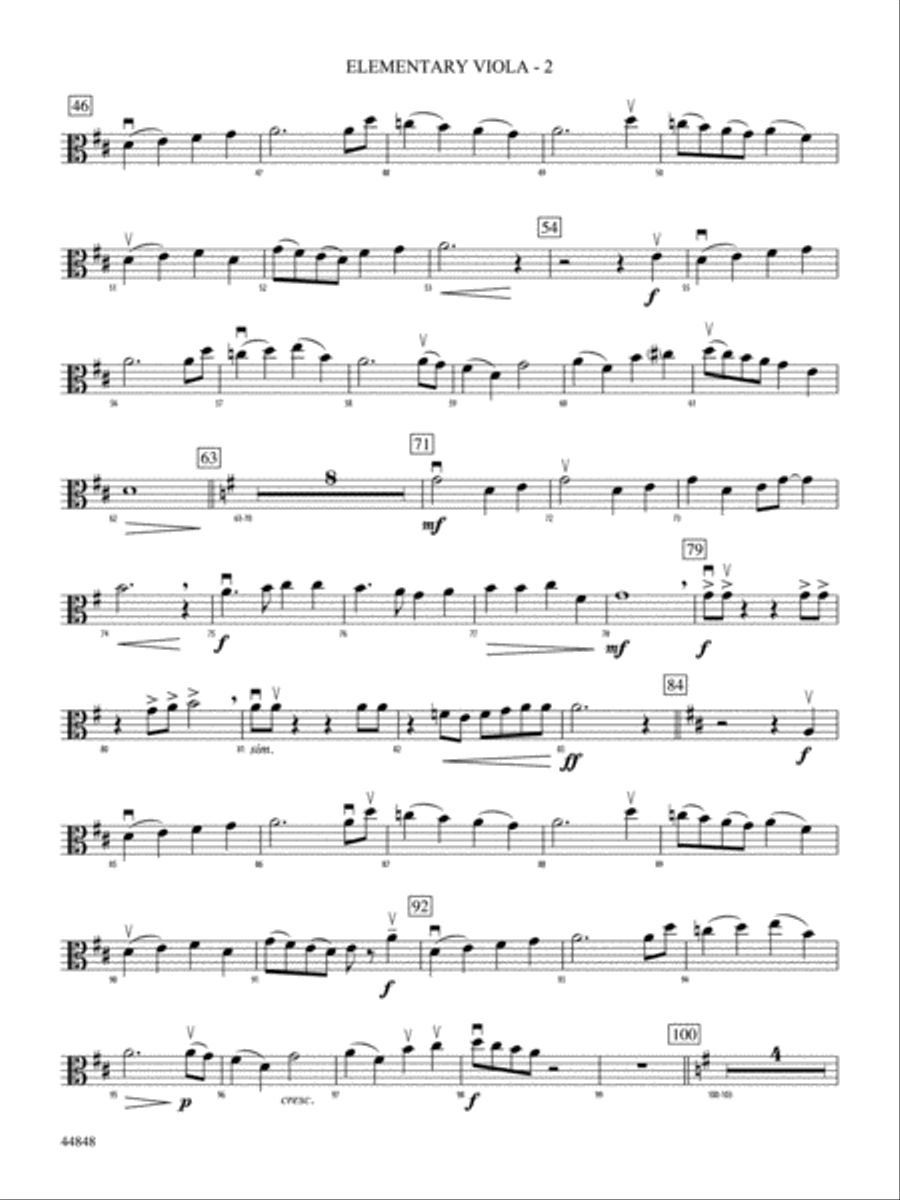 A Festival Rondo: Elementary Viola String Orchestra scores gallery preview page 2