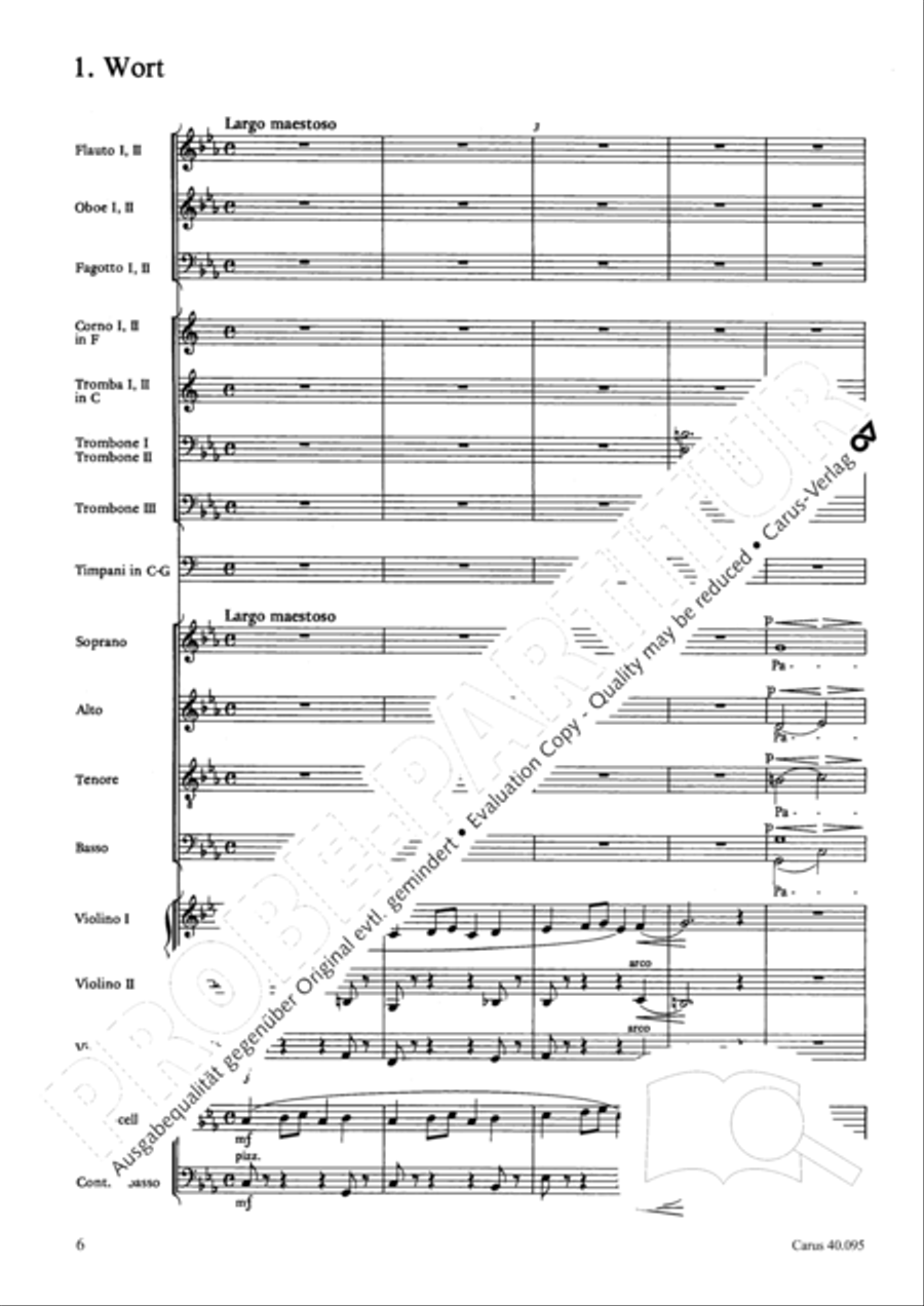 The Seven Words (Die Sieben Worte) 4-Part scores gallery preview page 21