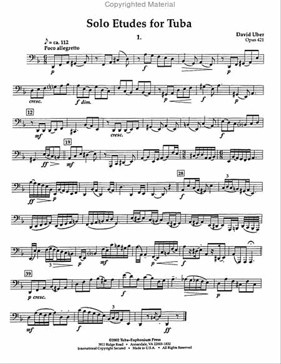 Solo Etudes Tuba scores gallery preview page 2