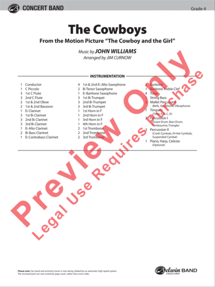 The Cowboys Concert Band scores gallery preview page 2
