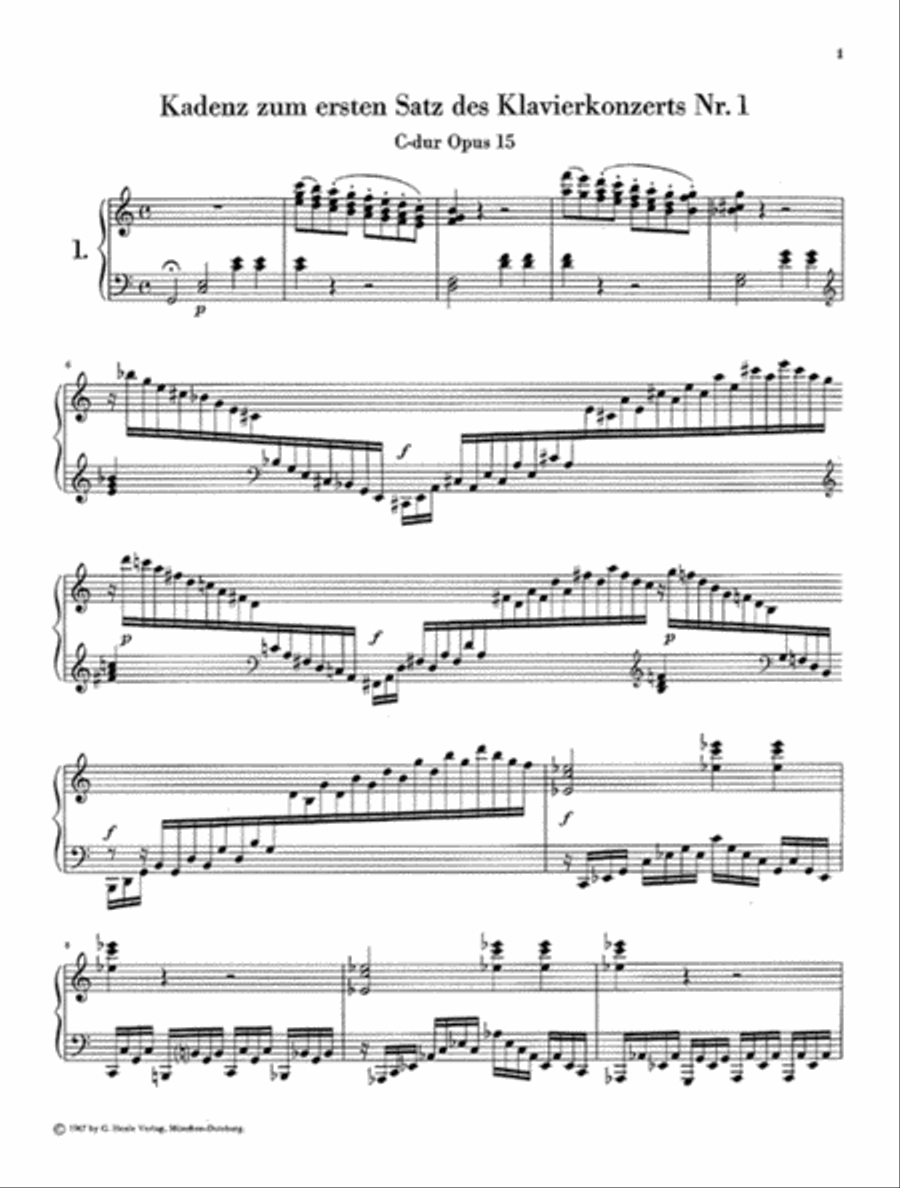 Cadenzas in the Piano Concertos Piano Solo scores gallery preview page 3