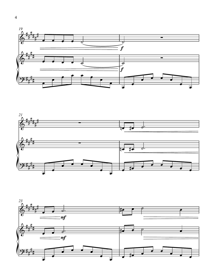 Walking In The Air Bass Clarinet scores gallery preview page 4