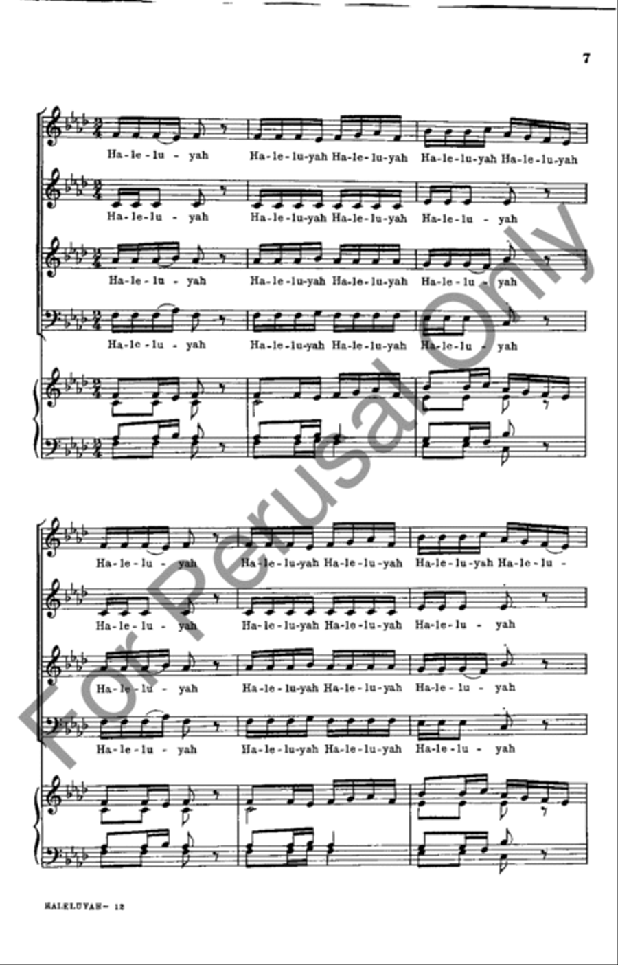 Haleluyah 4-Part scores gallery preview page 7