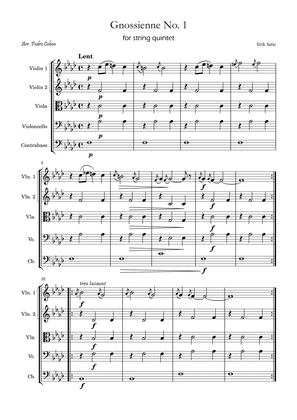 Gnossienne No. 1 – for String Quintet