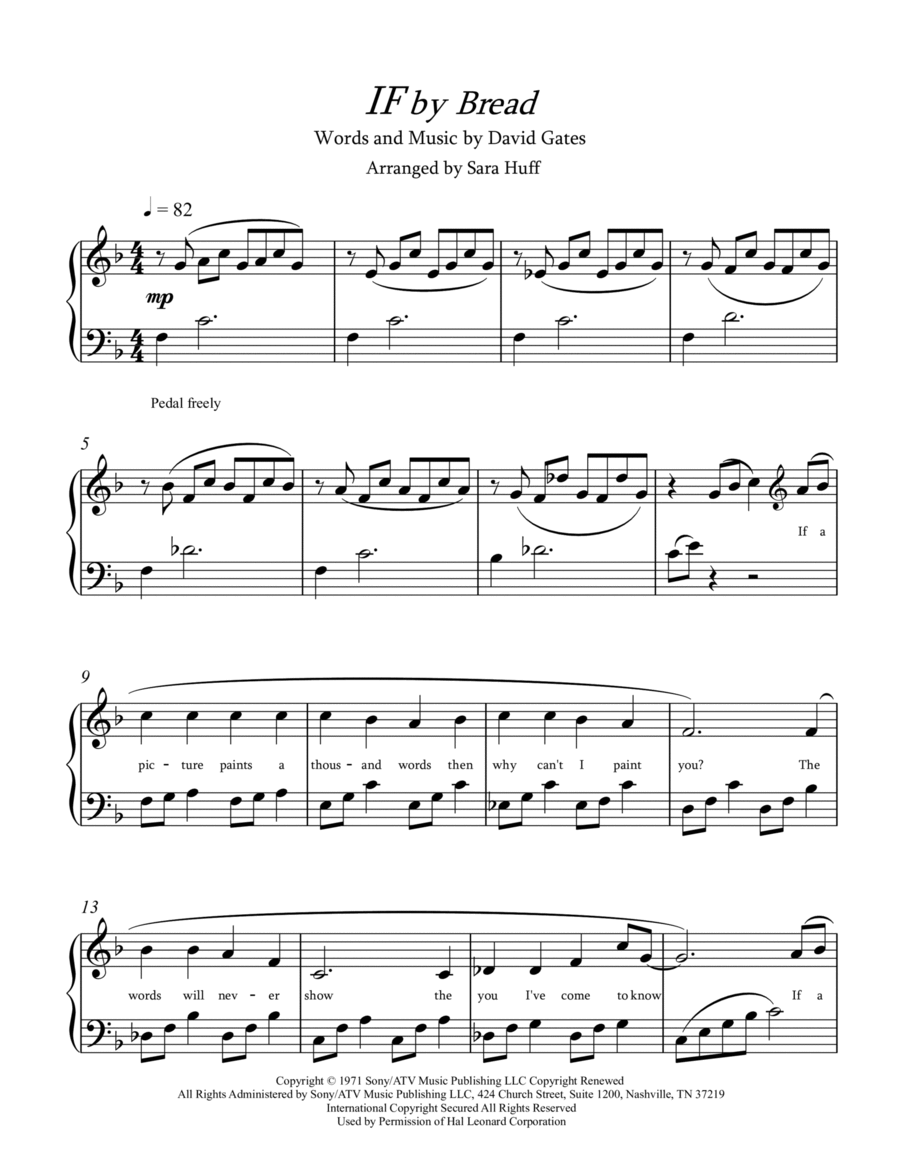 If Piano Solo scores gallery preview page 1