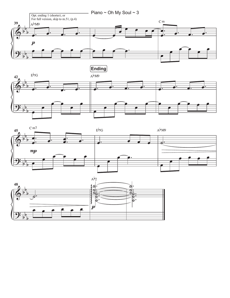 Oh My Soul Piano Solo scores gallery preview page 4
