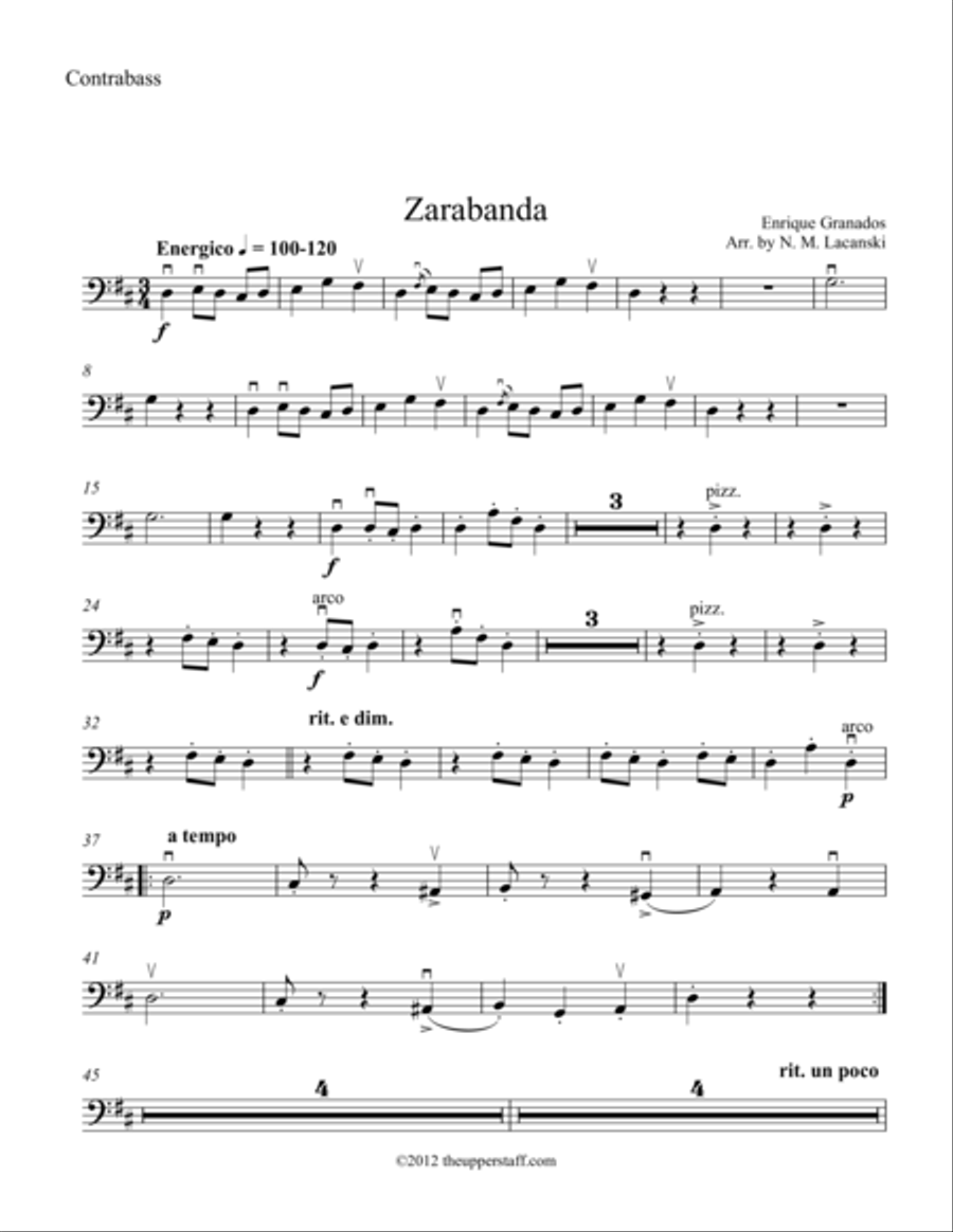 Zarabanda Zarabanda String Orchestra scores gallery preview page 1