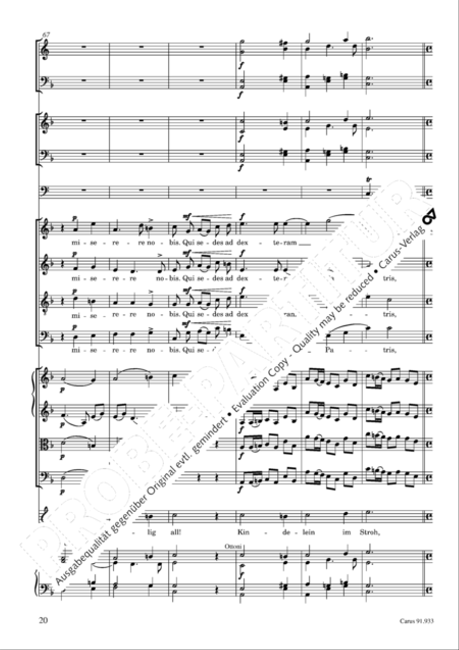 Missa carminum 4-Part scores gallery preview page 23