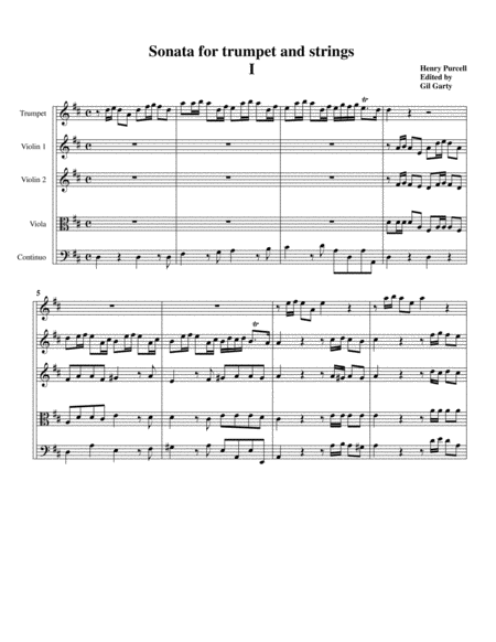 Sonata for trumpet and strings (original version)