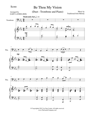 BE THOU MY VISION (Duet – Trombone and Piano/Score and Parts)