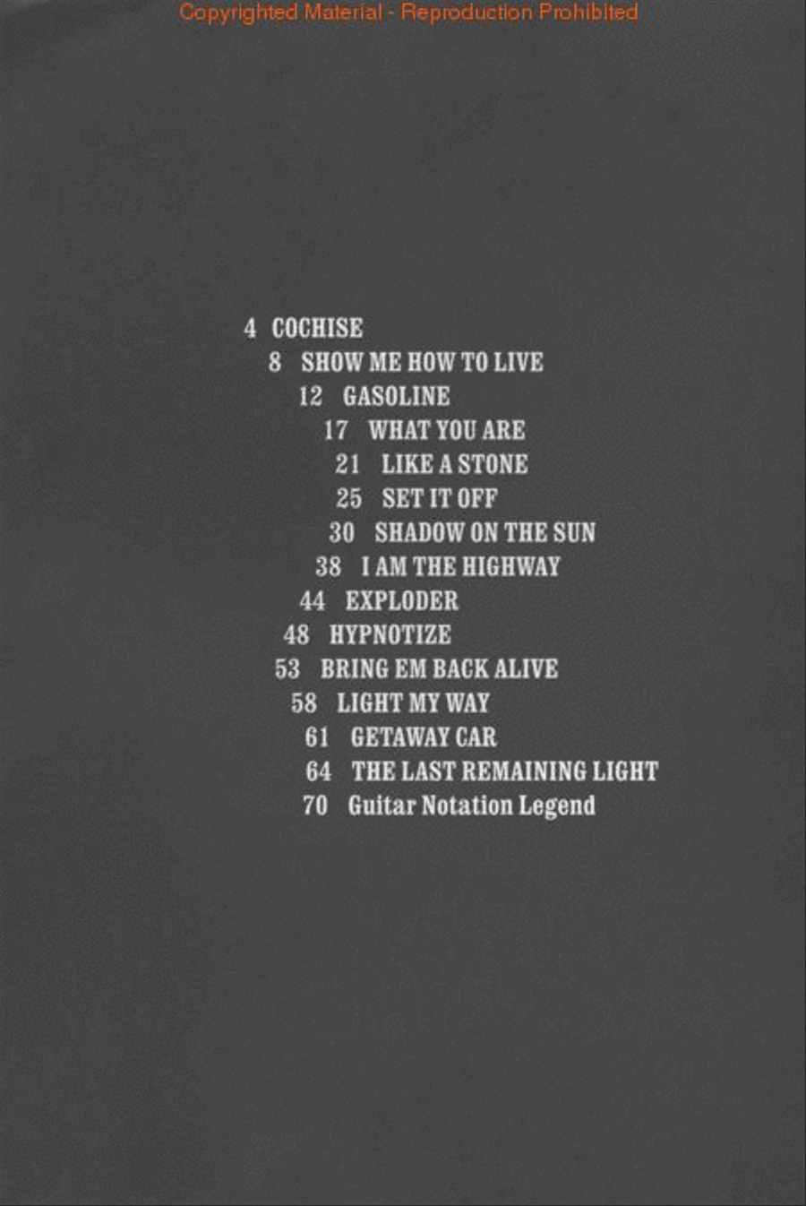 Audioslave Electric Guitar scores gallery preview page 2
