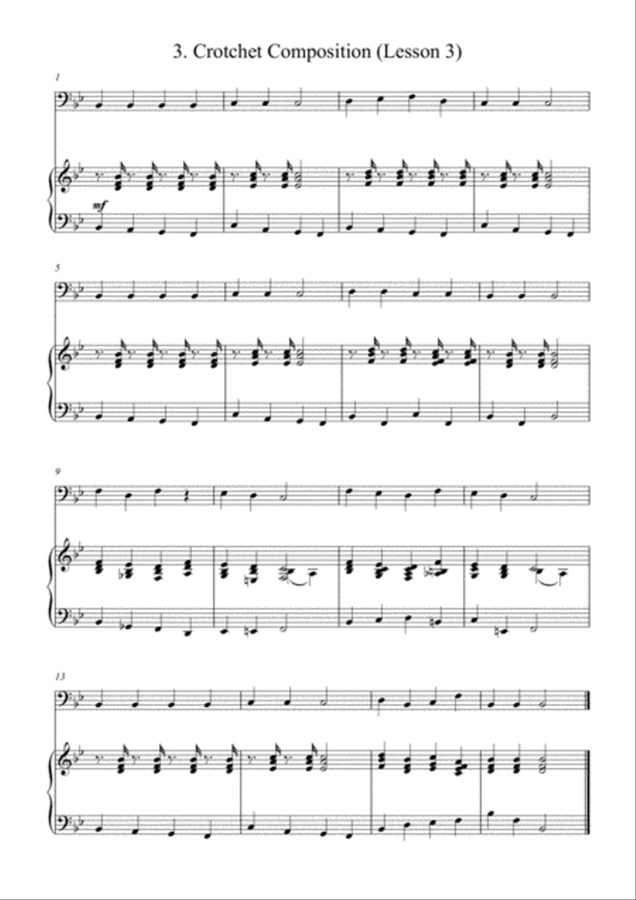 BRASS BASICS - Euphonium Beginners (Piano accompaniment) Brass Duet scores gallery preview page 4