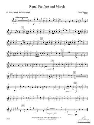 Regal Fanfare and March: E-flat Baritone Saxophone