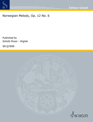 Book cover for Norwegian Melody, Op. 12 No. 6