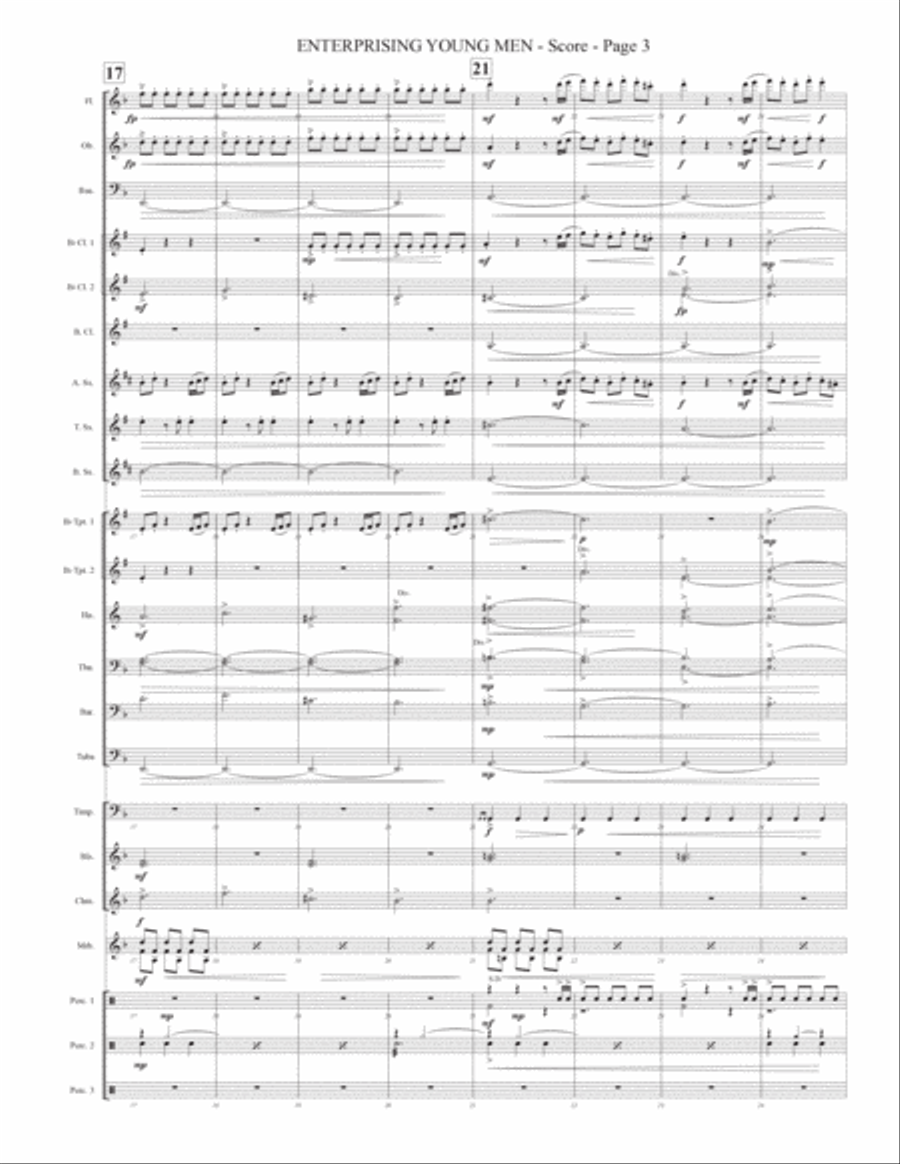 Enterprising Young Men Enterprising Young Men Concert Band scores gallery preview page 3
