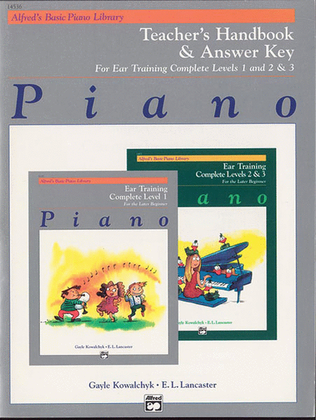 Book cover for Alfred's Basic Piano Library: Ear Training Teacher's Handbook and Answer Key Complete 1-3